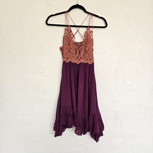 Free People Pink Purple Adella Slip Dress - Picture 3 of 11